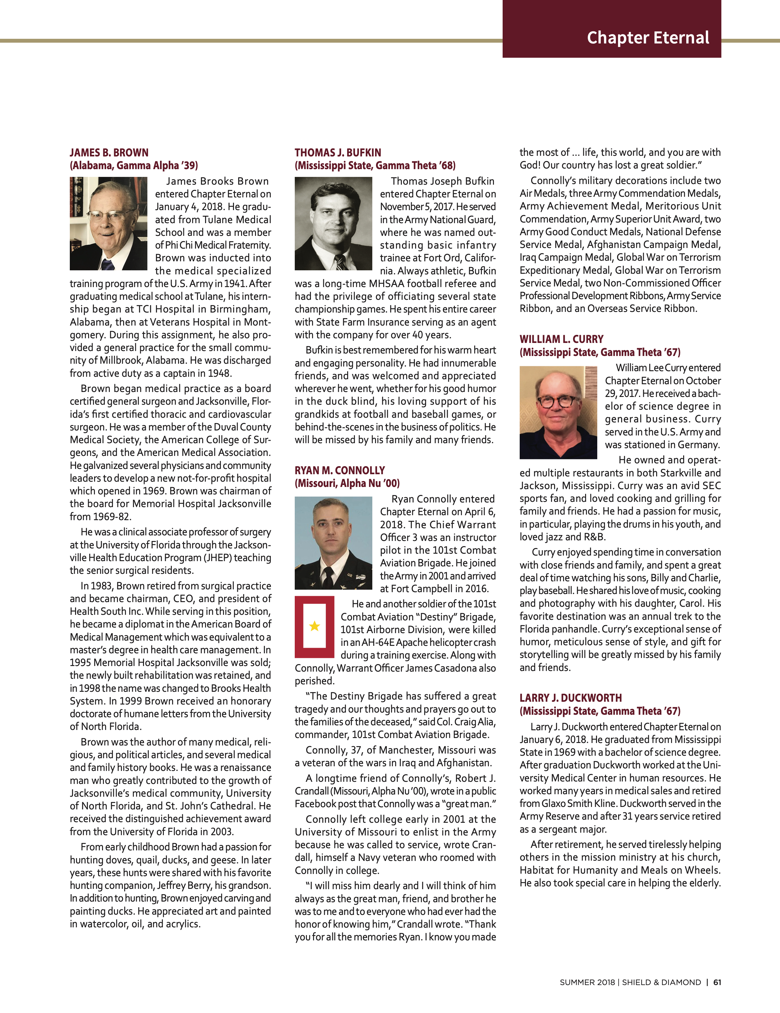 Chapter Eternal, Summer 2018